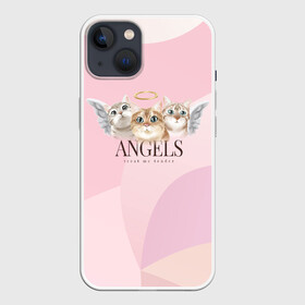 Чехол для iPhone 13 с принтом Кошечки   ангелы в Белгороде,  |  | angels | ангел | ангелы | кот | котенок | котик | кошка | милая