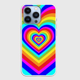 Чехол для iPhone 13 Pro с принтом Цветные сердца | Colored hearts в Белгороде,  |  | 00s | 2000s | 70s | 80s | 90s | aesthetic | bratz | colour | cow | cute | funny | girl | girly | glitter | grunge | heart | indie | meme | memes | pastel | pink | pinterest | popular | rainbow | retro | tiktok | trending | trendy | tumblr | vintage | vsco