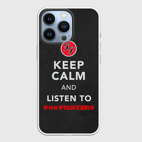 Чехол для iPhone 13 Pro с принтом KEEP CALM AND LISTEN TO FOO FIGHTERS в Белгороде,  |  | Тематика изображения на принте: ff | foo fighters | альтернативный | группа | дэйв грол | крис шифлетт | метал | музыка | надпись | нэйт мендел | постгранж | пэт смир | рок | тейлор хокинс | фу файтерс | фф | хард | хардрок