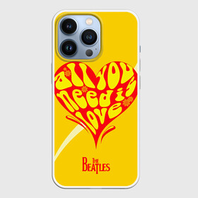 Чехол для iPhone 13 Pro с принтом All u need is love Beatles в Белгороде,  |  | Тематика изображения на принте: alternative | beatles | music | rock | альтернатива | битлс | битлы | джон леннон | джордж харрисон | музыка | пол маккартни | ринго старр | рок