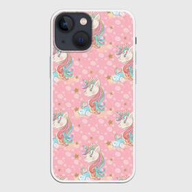 Чехол для iPhone 13 mini с принтом Единороги для девочек в Белгороде,  |  | девочка | единороги | единорожка | лошадка | лошадь | милая | пони