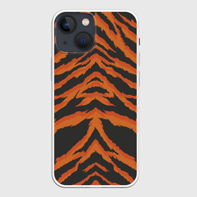 Чехол для iPhone 13 mini с принтом Шкура тигра оранжевая в Белгороде,  |  | tiger | tiger fur | tiger hide | tiger texture | текстура тигра | тигр | тигровая