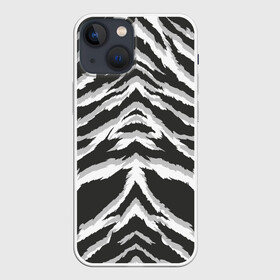 Чехол для iPhone 13 mini с принтом Белая шкура тигра в Белгороде,  |  | tiger | tiger fur | tiger hide | tiger texture | текстура тигра | тигр | тигровая
