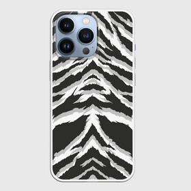 Чехол для iPhone 13 Pro с принтом Белая шкура тигра в Белгороде,  |  | tiger | tiger fur | tiger hide | tiger texture | текстура тигра | тигр | тигровая