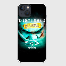 Чехол для iPhone 13 с принтом The Sickness   Disturbed в Белгороде,  |  | disturbed | альтернативный | встревоженные | группа | джон мойер | дистербд | дистербед | дэвид дрейман | дэн дониган | майк венгрен | метал | ню | нюметал | рок | хеви | хевиметал