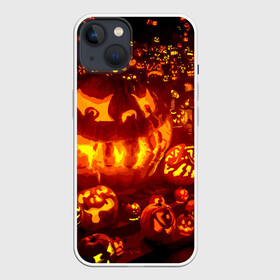 Чехол для iPhone 13 с принтом Тыквы на Хэллоуин в Белгороде,  |  | angry | different | fear | funny | glow | happy halloween | holiday | many | night | pumpkins | весёлые | злые | много | ночь | праздник | разные | светятся | тыквы | хэллоуин