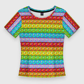 Женская футболка 3D Slim с принтом GLITCH POP IT  ГЛИТЧ ПОП ИТ в Белгороде,  |  | glitch | pop it | popit | антистресс | глитч | игрушка | поп ит | попит | пузырчатая плёнка | пупырка | симпл димпл | симплдимпл