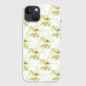 Чехол для iPhone 13 с принтом Маленькие птички в Белгороде,  |  | весна | лето | паттерн | птенец | птица | птицы | птички