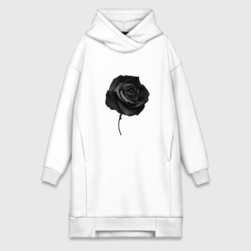 Платье-худи хлопок с принтом Чёрная роза | Black rose в Белгороде,  |  | black | black rose | rose | розы | цветы | чёрная роза