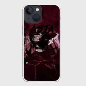 Чехол для iPhone 13 mini с принтом Аста Черный клевер Red style в Белгороде,  |  | asta | black clover | bulls | акума | аста | быки | демон | пятилистник | черный клевер