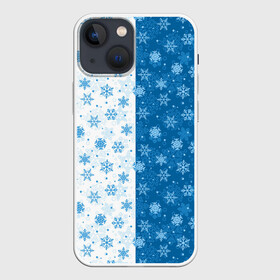 Чехол для iPhone 13 mini с принтом Снежинки (зимняя пора) в Белгороде,  |  | merry christmas | дед мороз | ёлка | зима | мороз | новый год | подарок | праздник | рождество | с новым годом | сантаклаус | снег | снеговик | снегурочка | снежинки | снежные узоры | узоры