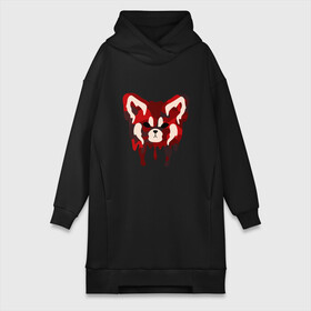 Платье-худи хлопок с принтом Red Panda Camo в Белгороде,  |  | animal | black | camo | camouflage | jungle | panda | red | red panda | white | белый | джунгли | животные | камуфляж | красная панда | красный | панда | черный