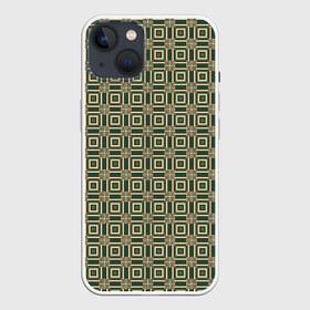 Чехол для iPhone 13 с принтом Абстракция из зеленых квадратов в Белгороде,  |  | Тематика изображения на принте: abstraction | shapes | squares | абстракция | желтый | зеленый | квадраты | коричневый | молодежный | принт | узор | фигуры