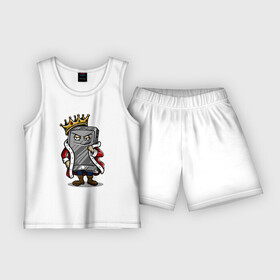 Детская пижама с шортами хлопок с принтом KingPhone в Белгороде,  |  | king | арт | иллюстрация | корона | телефон