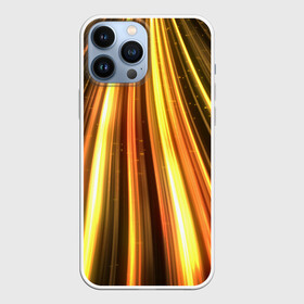 Чехол для iPhone 13 Pro Max с принтом Vzlet в Белгороде,  |  | желтый | лучи | неон | неоновый | оранжнвый | полосы