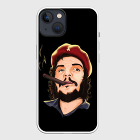 Чехол для iPhone 13 с принтом ЧЕ С СИГАРОЙ в Белгороде,  |  | che | communsm | cuba | face | guevara | lider | revolution | боец | голова | куба | лидер | личность | портрет | революция | че | чегевара | эрнесто