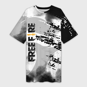 Платье-футболка 3D с принтом GARENA FREE FIRE  ГАРЕНА ФРИ ФАЕР (НОЧНОЙ СИЛУЭТ). в Белгороде,  |  | free fire | free fire battlegrounds | garena | garena free fire | гарена | игра | фри фаер | шутер