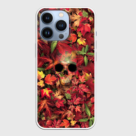 Чехол для iPhone 13 Pro с принтом Осенний череп в Белгороде,  |  | halloween | клен | кленовые | листья | осень | скелет | хеллоуин | череп