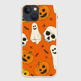 Чехол для iPhone 13 mini с принтом УЖАСТИКИ НА ВЯЗАНКЕ в Белгороде,  |  | bundle | ghost | ghosts | halloween | haloween | knitting | pumpkin | skull | skulls | spider | spiders | вязанка | паук | пауки | призрак | призраки | тыква | хеллоин | хеллоуин | хелоин | хелоуин | хэллоин | хэллоуин | хэлоин | хэлоуин | 