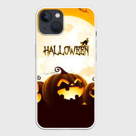 Чехол для iPhone 13 с принтом HALLOWEEN   ХЭЛЛОУИН (ТЫКВЫ). в Белгороде,  |  | bones | ghost | halloween | pumpkin | skull | кости | летучие мыши | приведение | призрак | скелет | тыква | хеллоуин | хоррор | хэллоуин
