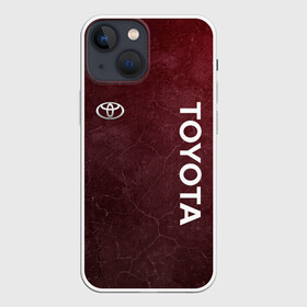 Чехол для iPhone 13 mini с принтом TOYOTA | RED GRUNGE в Белгороде,  |  | 2021 | auto | red grunge | sport | toyota | авто | автомобиль | автомобильные | бренд | марка | машины | спорт | тоета | тойота