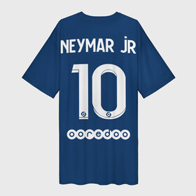 Платье-футболка 3D с принтом Неймар ПСЖ форма 2021 2022 в Белгороде,  |  | 2021 | 2022 | football | neymar | neymar jr | psg | домашняя | неймар | псж | форма | футбол