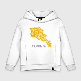 Детское худи Oversize хлопок с принтом Golden Armenia в Белгороде, френч-терри — 70% хлопок, 30% полиэстер. Мягкий теплый начес внутри —100% хлопок | боковые карманы, эластичные манжеты и нижняя кромка, капюшон на магнитной кнопке | Тематика изображения на принте: armenia | russia | арарат | армения | армяне | армянин | армянка | арцах | город | горы | ереван | кавказ | карта | коньяк | народ | орёл | приключение | путешествие | россия | саркисян | снг | ссср | страна