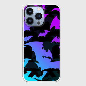 Чехол для iPhone 13 Pro с принтом ЛЕТУЧИЕ МЫШИ ХЕЛЛОУИН НЕОН   HALLOWEEN NEON в Белгороде,  |  | Тематика изображения на принте: bats | bones | ghost | halloween | night | pumpkin | skull | кости | летучие мыши | ночь | приведение | призрак | скелет | тыква | хеллоуин | хоррор | хэллоуин