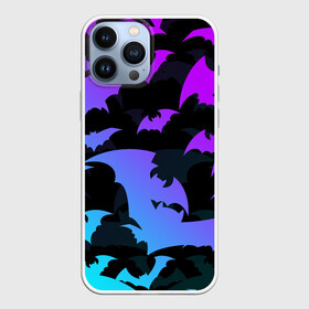 Чехол для iPhone 13 Pro Max с принтом ЛЕТУЧИЕ МЫШИ ХЕЛЛОУИН НЕОН   HALLOWEEN NEON в Белгороде,  |  | Тематика изображения на принте: bats | bones | ghost | halloween | night | pumpkin | skull | кости | летучие мыши | ночь | приведение | призрак | скелет | тыква | хеллоуин | хоррор | хэллоуин