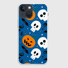 Чехол для iPhone 13 mini с принтом ЧЕРЕПА И ТЫКВЫ | HALLOWEEN в Белгороде,  |  | halloween | haloween | pumpkin | skull | скелет | тыква | хеллоин | хеллоуин | хелоин | хелоуин | хэллоин | хэллоуин | хэлоин | хэлоуин