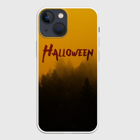 Чехол для iPhone 13 mini с принтом НОЧНОЙ ЛЕС В ХЕЛЛОУИН   FOREST HALLOWEEN BATS в Белгороде,  |  | Тематика изображения на принте: bats | bones | forest | ghost | halloween | pumpkin | skull | кости | лес | летучие мыши | приведение | призрак | скелет | тыква | хеллоуин | хоррор | хэллоуин