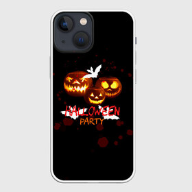 Чехол для iPhone 13 mini с принтом Кровавый Halloween в Белгороде,  |  | halloween | день всех святых | кровь | летучая мышь | тыква | хэллоуин