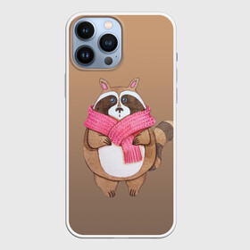 Чехол для iPhone 13 Pro Max с принтом акварельный енотик в Белгороде,  |  | raccoon cartoon animal | акварель | детский | енот | мультипликационный персонаж | мультяшка | ребенок | рисунок