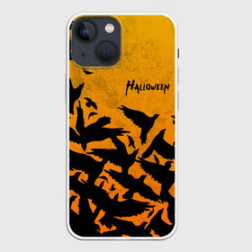 Чехол для iPhone 13 mini с принтом ВОРОНЫ ХЕЛЛОУИН   CROWS HALLOWEEN в Белгороде,  |  | bats | bones | crow | ghost | halloween | pumpkin | skull | вороны | кости | летучие мыши | приведение | призрак | скелет | тыква | хеллоуин | хоррор | хэллоуин