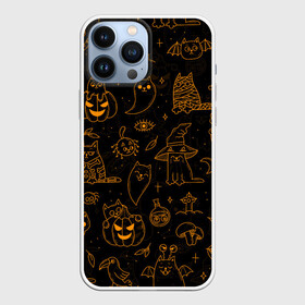 Чехол для iPhone 13 Pro Max с принтом ХЕЛЛОУИН ПАТТЕРН КОТИКИ   HALLOWEEN KITTY в Белгороде,  |  | bats | bones | cat | ghost | halloween | kitty | pumpkin | skull | spider | кости | кот | кошка | летучие мыши | паук | паутина | приведение | призрак | скелет | тыква | хеллоуин | хоррор | хэллоуин