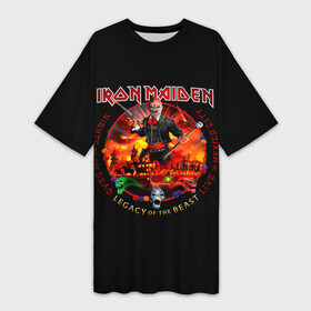 Платье-футболка 3D с принтом Nights of the Dead, Legacy of the Beast  Iron Maiden в Белгороде,  |  | iron maiden | адриан смит | айран | айрон | группа | дэйв мюррей | железная дева | ирон | майден | мейд | мейден | метал | мрачный | музыка | песни | рок | стив харрис | тяжелый | хеви | хевиметал