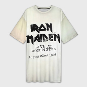 Платье-футболка 3D с принтом Live at Donington  Iron Maiden в Белгороде,  |  | iron maiden | адриан смит | айран | айрон | группа | дэйв мюррей | железная дева | ирон | майден | мейд | мейден | метал | мрачный | музыка | песни | рок | стив харрис | тяжелый | хеви | хевиметал