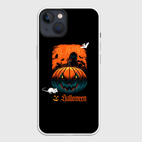 Чехол для iPhone 13 с принтом Кладбище Halloween в Белгороде,  |  | 31 октября | halloween | день всех святых | летучая мышь | праздник | тыква | хэллоуин | хэлоуин
