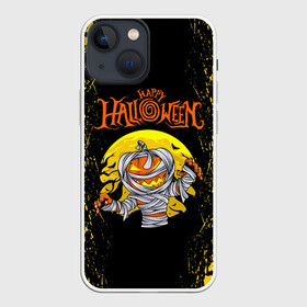 Чехол для iPhone 13 mini с принтом ТЫКВА МУМИЯ | HAPPY HALLOWEEN в Белгороде,  |  | halloween | haloween | happy halloween | pumpkin | мумия | счастливого хэллоуина | счастливый хэллоуин | тыква | тыква мумия | хеллоин | хеллоуин | хелоин | хелоуин | хэллоин | хэллоуин | хэлоин | хэлоуин
