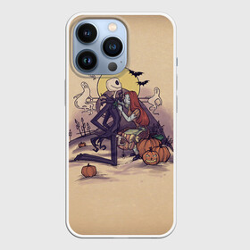 Чехол для iPhone 13 Pro с принтом Персонажи Хэллоуина в Белгороде,  |  | before | christmas | ghost | halloween | jack | love | monster | monsters | moon | mystic | night | nightmare | sally | skeleton | the | джек | джэк | кладбище | луна | любовь | мистика | монстры | ночь | перед | призраки | рождест