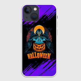 Чехол для iPhone 13 mini с принтом ВЕДЬМА КОЛДУЕТ НАД ТЫКВОЙ в Белгороде,  |  | halloween | haloween | pumpkin | witch | witch with pumpkin | ведьма | ведьма с тыквой | тыква | хеллоин | хеллоуин | хелоин | хелоуин | хэллоин | хэллоуин | хэлоин | хэлоуин