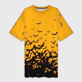 Платье-футболка 3D с принтом ХЕЛЛОУИНСКИЕ ЛЕТУЧИЕ МЫШИ в Белгороде,  |  | bat | bats | halloween | haloween | летучая мышь | летучие мыши | хеллоин | хеллоуин | хелоин | хелоуин | хэллоин | хэллоуин | хэлоин | хэлоуин