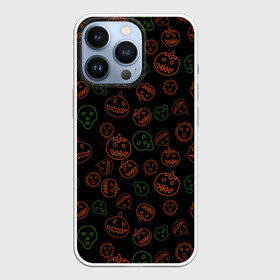 Чехол для iPhone 13 Pro с принтом Хэллоуин  тыквы и корона в Белгороде,  |  | alien | black | contours | coronavirus | covid | funny | ghost | green | halloween | horror | monster | orange | pumpkins | scary | skull | жуть | забавно | зеленый | инопланетянин | ковид | контуры | коронавирус | монстр | оранжевый | привидение | страшн
