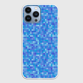 Чехол для iPhone 13 Pro Max с принтом Голубая пиксель абстракция в Белгороде,  |  | pixel | pixel art | абстракция | пиксели | пиксель арт | пиксельный | синий