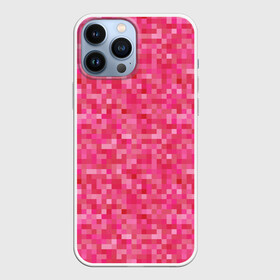 Чехол для iPhone 13 Pro Max с принтом Цикламеновая пиксельная абстракция в Белгороде,  |  | pixel | pixel art | абстракция | красный | пиксели | пиксель | пиксель арт | пиксельный | розовый | цикламен