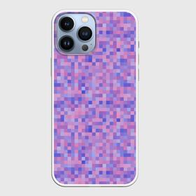 Чехол для iPhone 13 Pro Max с принтом Сиреневая пиксельная абстракция в Белгороде,  |  | pixel | pixel art | абстракция | лиловый | пиксели | пиксель | пиксель арт | пиксельный | сиреневый