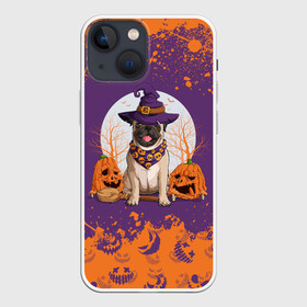 Чехол для iPhone 13 mini с принтом МОПС НА ХЭЛЛОУИН в Белгороде,  |  | dog | halloween | haloween | pug | pug halloween | мопс | мопс на хэллоуин | собака | хеллоин | хеллоуин | хелоин | хелоуин | хэллоин | хэллоуин | хэлоин | хэлоуин