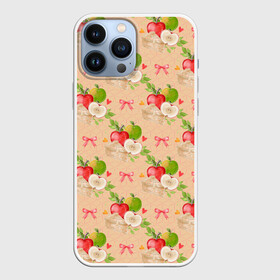 Чехол для iPhone 13 Pro Max с принтом Яблоки паттерн в Белгороде,  |  | лето | огород | сад | фрукты | яблоки | яблочный сад