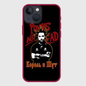 Чехол для iPhone 13 mini с принтом Punks Not Dead (КиШ) в Белгороде,  |  | anarchy | hard rock | heavy metal | punk rock | punks not dead | rock music | rocknroll | russian rock | анархия | горшок | князь | король и шут | металлист | михаил горшенёв | панк | панк рок | рок музыка | рокер | рокнролл | русский рок