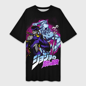 Платье-футболка 3D с принтом Джоске Хигашиката  JoJos Bizarre Adventure в Белгороде,  |  | anime | crazy diamond | higashikata jsuke | jojo | jojo bizarre adventure | jojos bizarre adventure | аниме | джоджо | джоске хигашиката | джосуке | манга